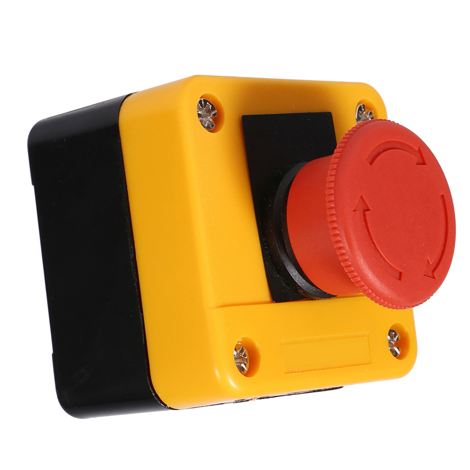 Stück 660v 10a Not-aus-pilz-druckknopfschalter Mit Rotem Schild Und Kunststoffgehäuse, Neu