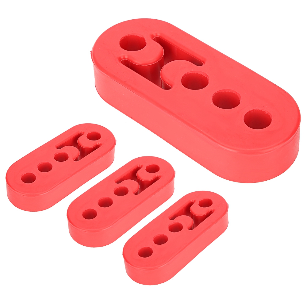 Universelle Polyurethan-pads, 4 Löcher, 12 Mm Verstellbare Auspuffschalldämpferhalterung, Rot