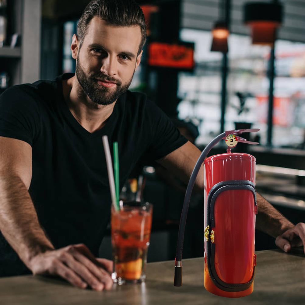 Set Aus Miniatur-flaschenhaltern In Form Roter Feuerlöscher, Personalisierter Whiskykoffer Für Herren, 33 Cm, Eisen, Geschenkbox Zur Dekoration Der Bar.