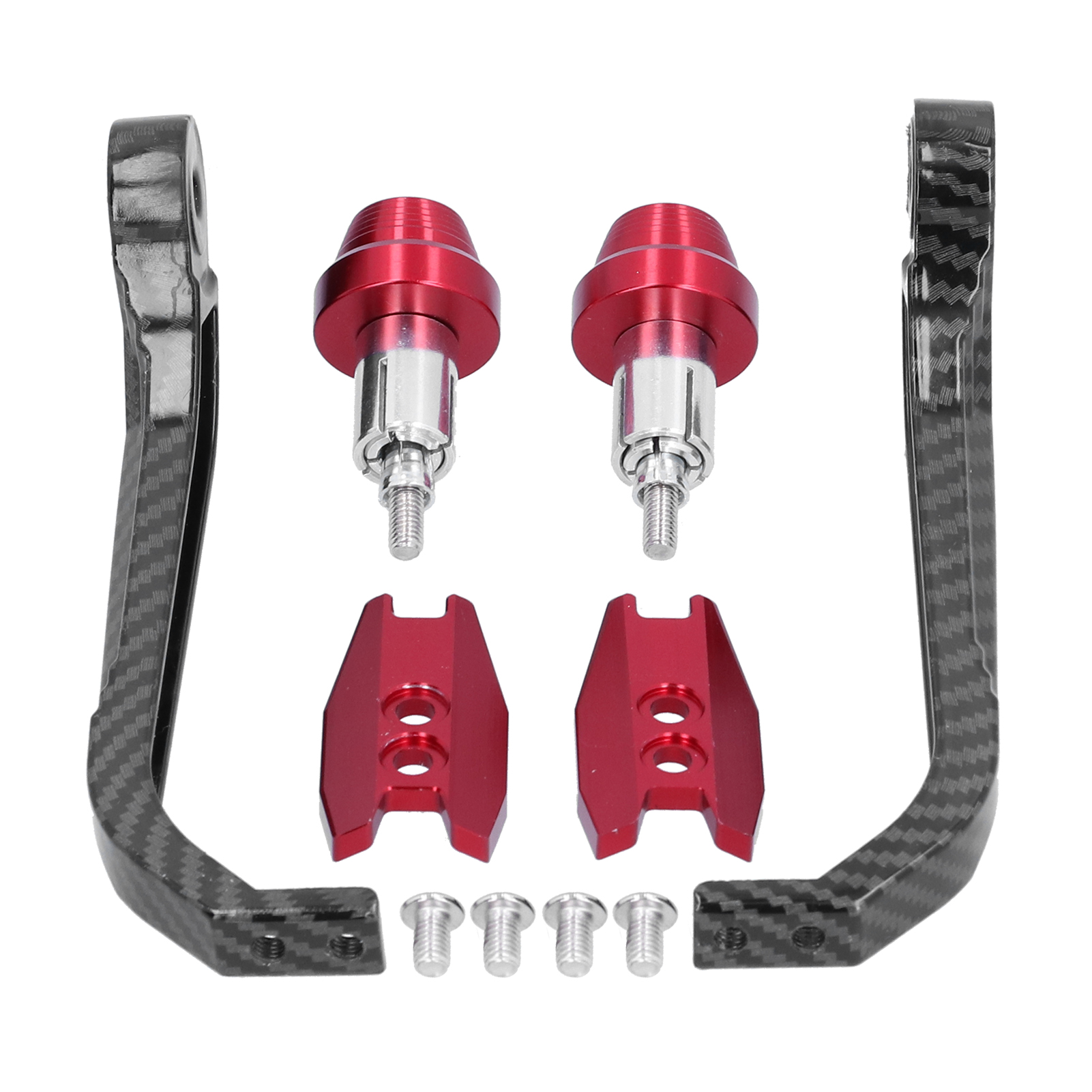 Motorrad-lenkerschutz Aus Carbonfaser-aluminiumlegierung, Universell, 22 Mm / 0,87 Zoll, Rot