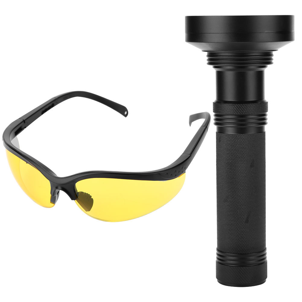 Uv-taschenlampe Zur Erkennung Von Haustierurin Und -flecken, Helle 100 Leds, Schwarzlichtlampe Mit Uv-sonnenbrille