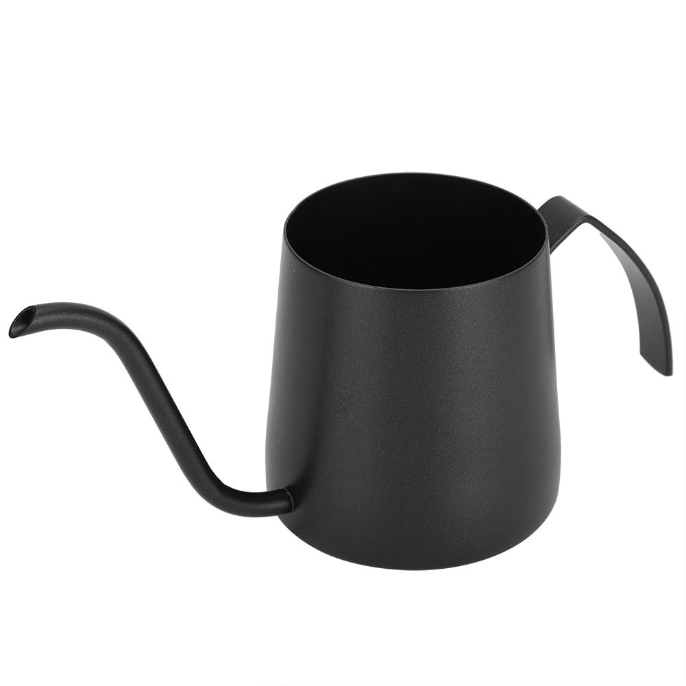 Kaffeekanne/teekanne Aus Edelstahl 304 Mit Antihaftbeschichtung Und Langem Ausguss Für Zuhause, Cafés Und Coffeeshops (schwarz, 250 Ml)