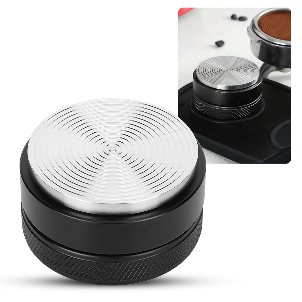 Höhenverstellbarer Kaffeeverteiler Aus Edelstahl Mit Rutschfestem Gewindefuß (58 Mm Schwarzer Gewindefuß)
