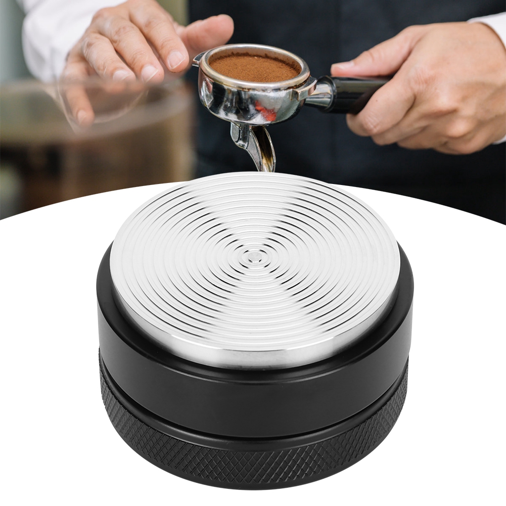 Höhenverstellbarer Kaffeeverteiler Aus Edelstahl Mit Rutschfestem Gewindefuß (51 Mm Schwarzer Gewindefuß)