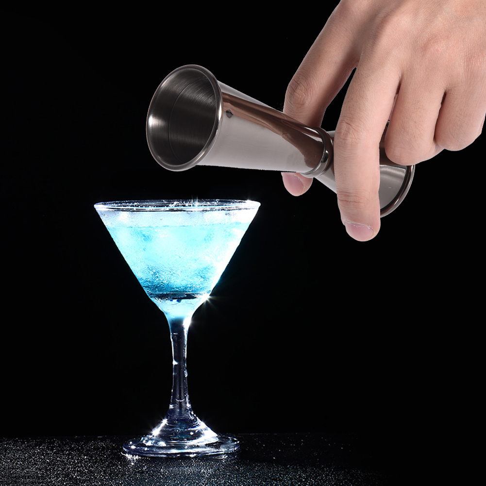 Doppel-jigger Aus Edelstahl 304, Barzubehör, Wein- Und Cocktailshaker, Schwarz