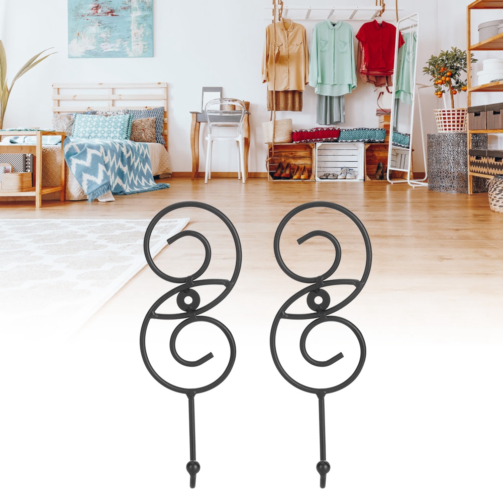2 Stück Innovative Wandhaken Zur Aufbewahrung Von Kleidung, Mänteln Und Handtüchern Für Badezimmer Und Büro (schwarz)