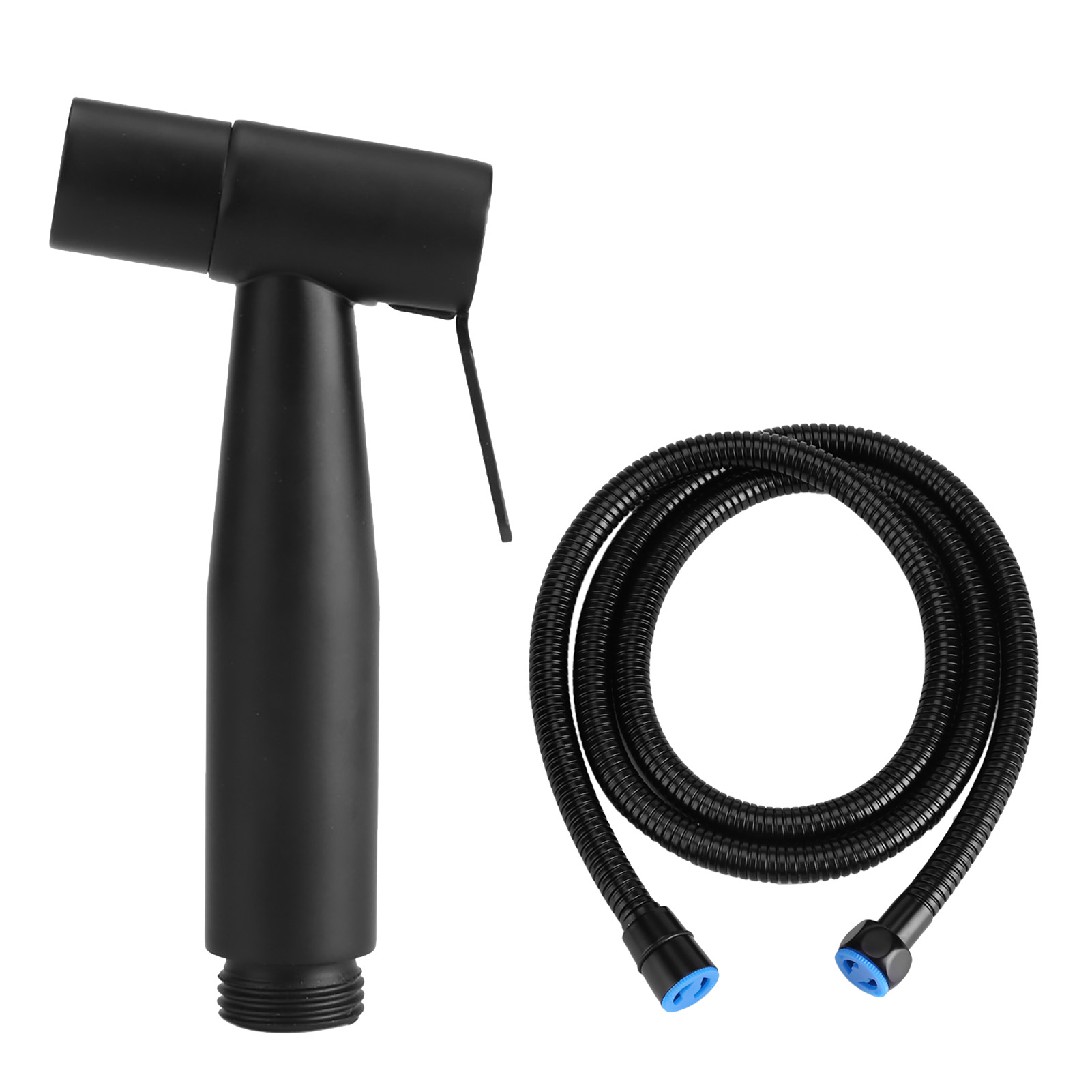 Schwarzes Edelstahl-handbidet Mit Reinigungsspray Für Stoffwindeln Und Badezimmer-wc (shattaf-set)