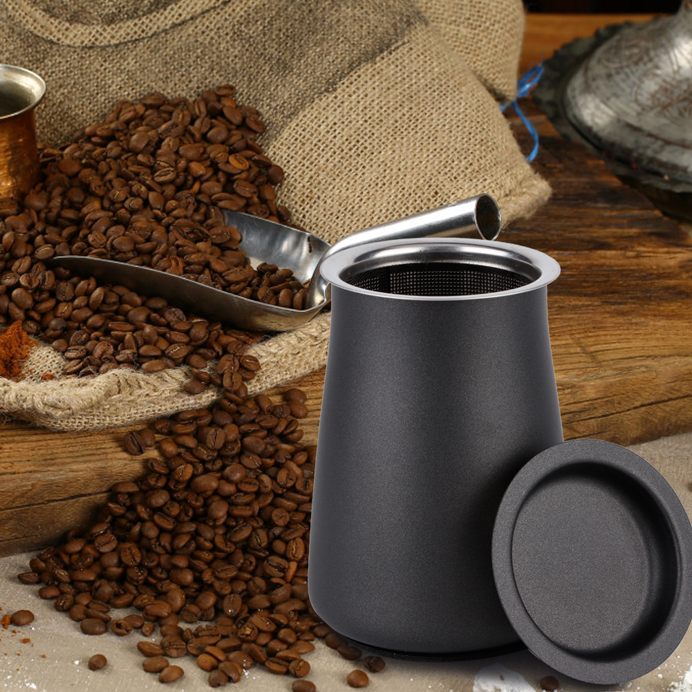 Edelstahl-kaffeepulversieb, Filterbecher, Kaffeezubereitungszubehör, Schwarz