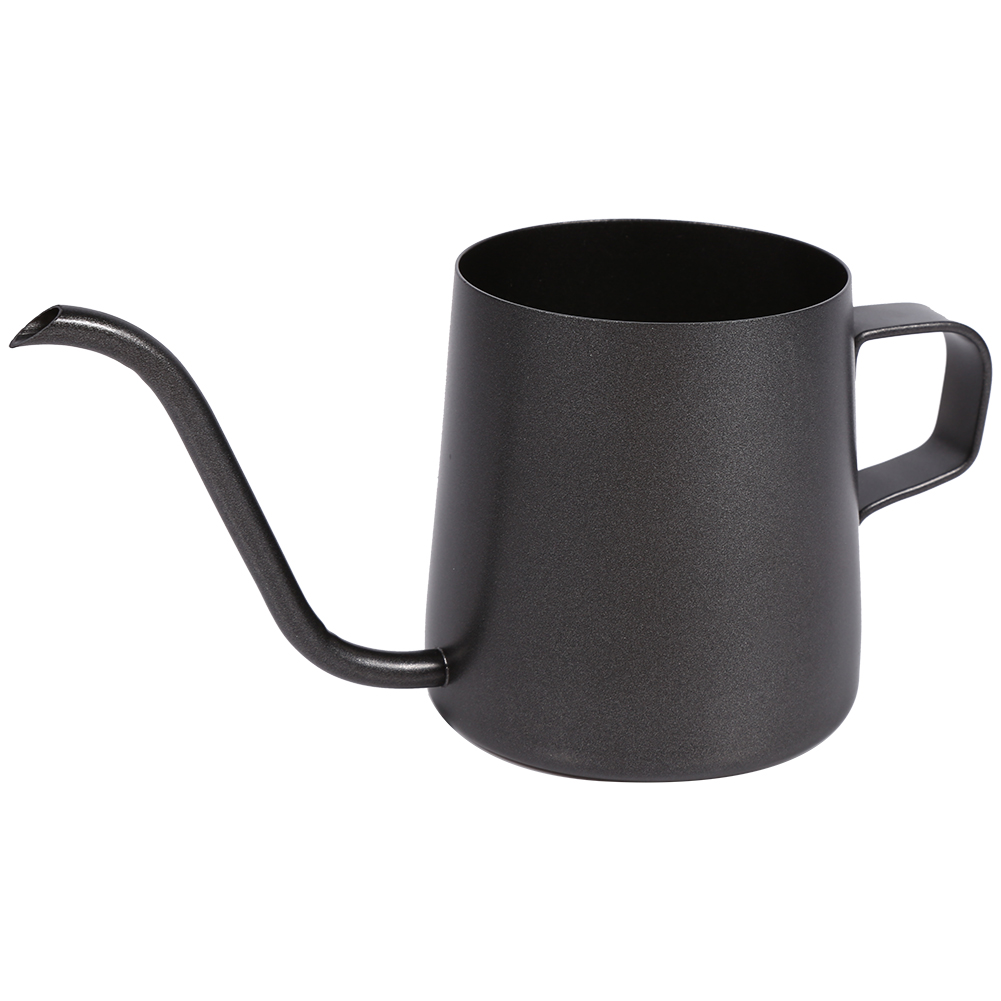 Schwarzer Edelstahl-kaffeefilterkessel Mit Langem Schwanenhalsausguss (250 Ml)