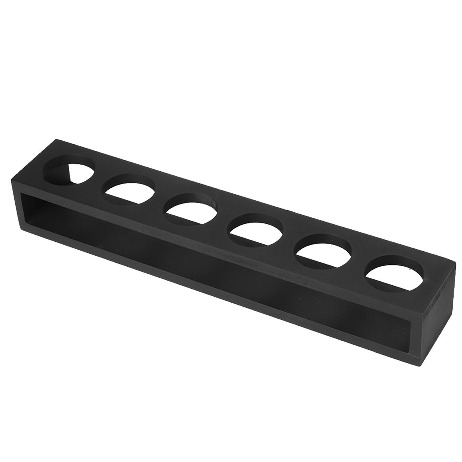 Schwarzes Weinglasregal Aus Holz, Becherhalter, Ständer Für Hausbar, Restaurant, Hochzeit, Schwarz, Gerade, 6 Löcher