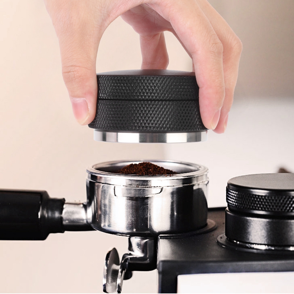 58 Mm Rutschfester Kaffeetamper Aus Edelstahl Für Den Gewerblichen Gebrauch (gewindebasis, Schwarz)