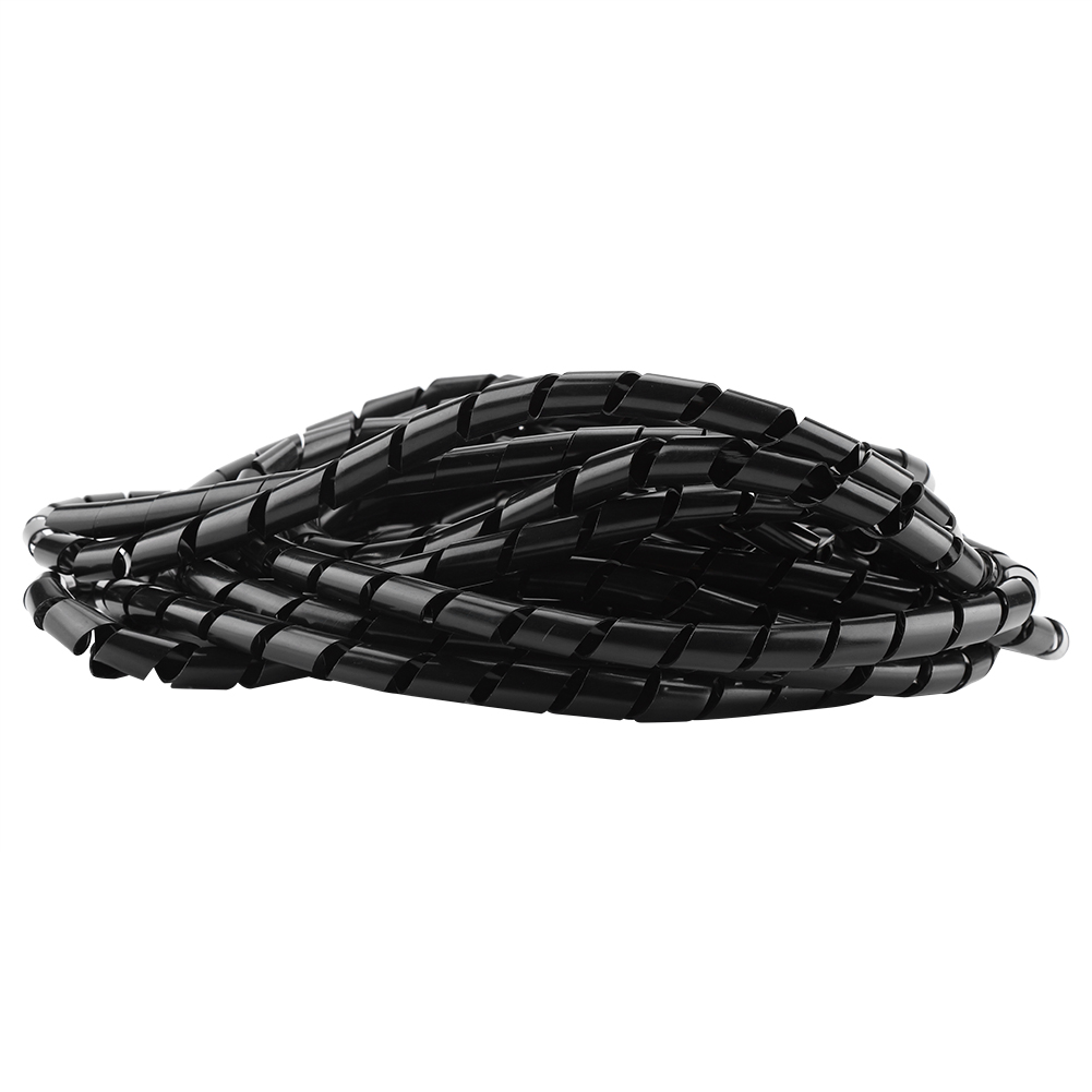 Spiralkabel-schutzhülle, Kabelorganizer, Heimbüro, Kabelmanagement, 10 Mm (schwarz)