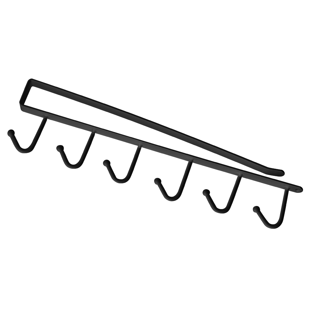 Multifunktionales Küchenregal, Schrankablage, Hängehaken, Kleiderschrank-organizer, Halter, Schwarz