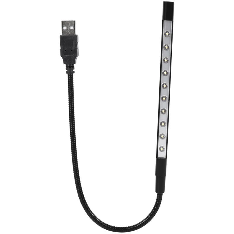 5v Flexible Mini-usb-led-leselampe/taschenlampe Für Laptop, Pc, Computer, Tastatur, Schwarz