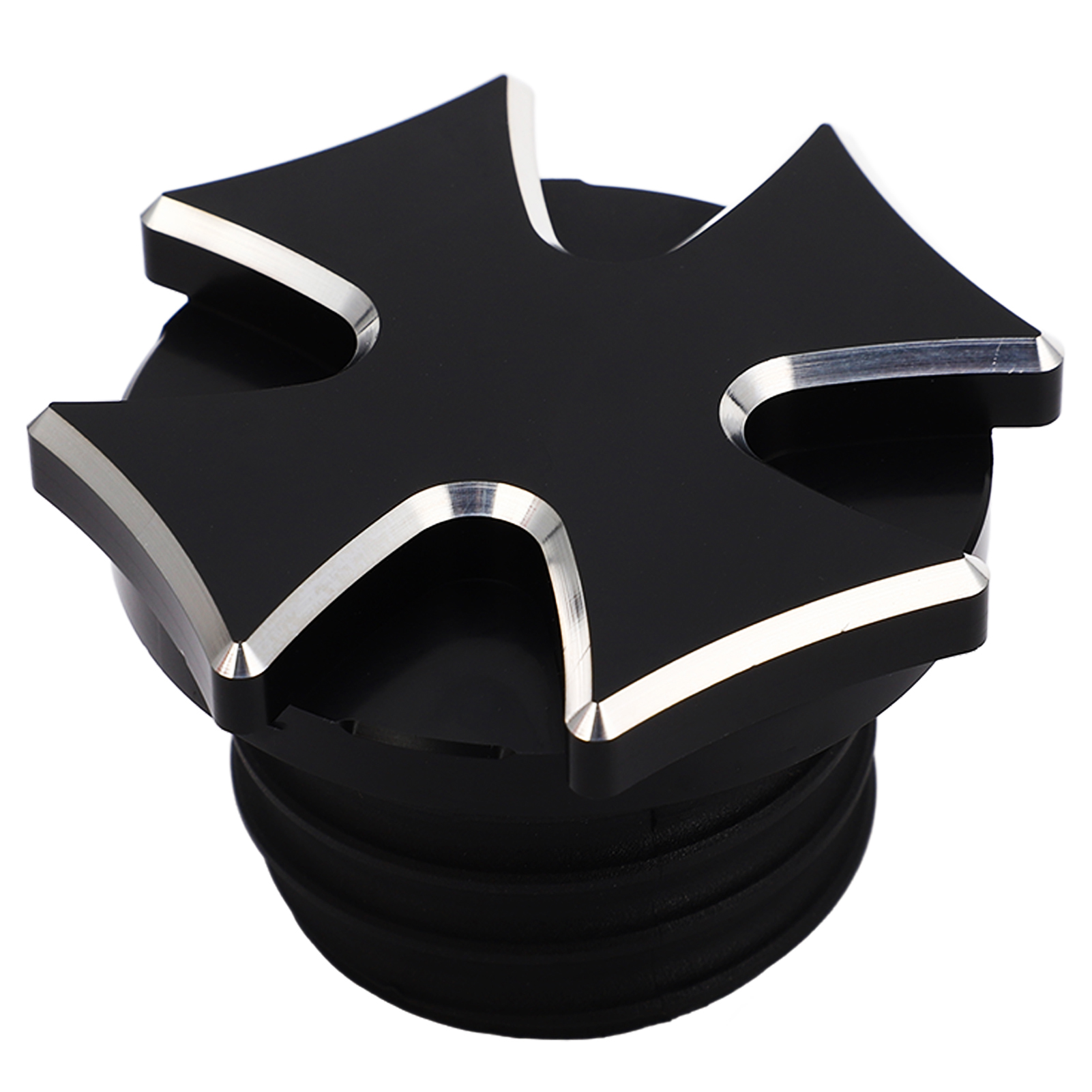 Motorrad-tankdeckel, Cnc-gefrästes Aluminium, Belüfteter Dekorativer Tankdeckel, Ersatz Für Touring-modelle, Schwarz