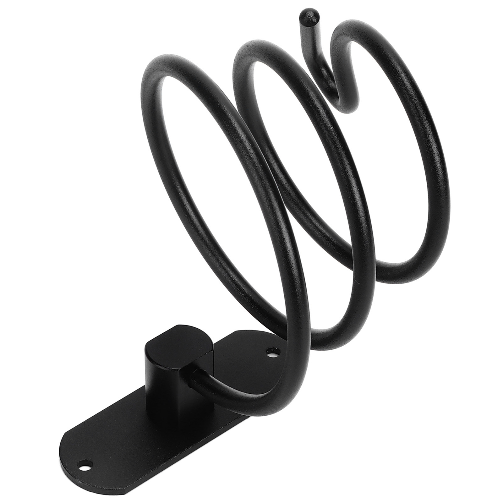 Schwarzer, Wandmontierter Haartrocknerhalter Aus Aluminium In Raumfahrtqualität, Mit Oder Ohne Bohren, Badezimmer-ablagefach, Wandmontierter Haartrocknerhalter.