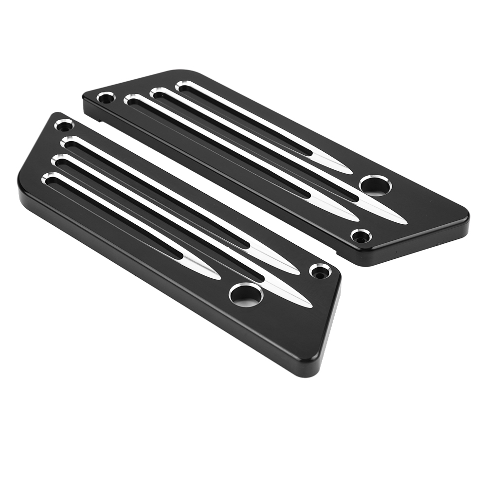Paar Cnc-gefräste, Abschließbare Satteltaschenabdeckungen Aus Aluminium Für Motorrad-touring-modelle Von 1993 Bis 2013