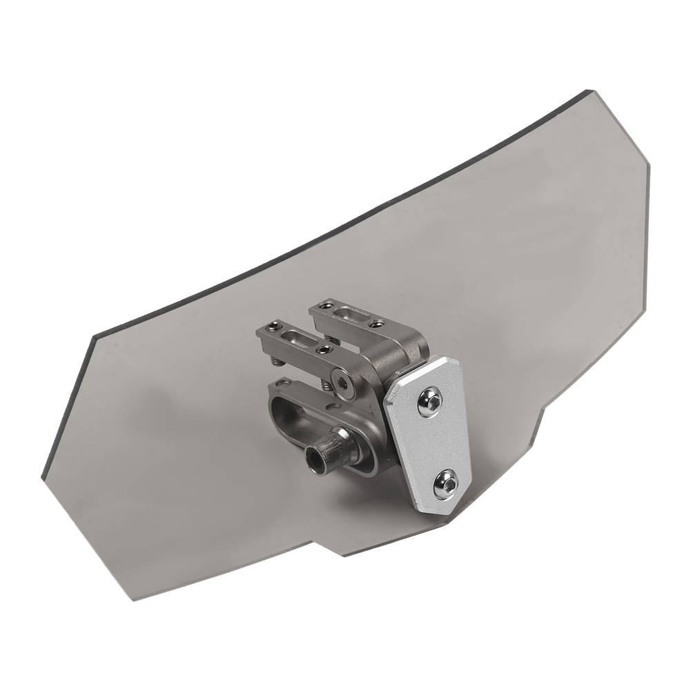 Verstellbare Universal-motorradwindschutzscheibe, Schwarzer Windabweiser, Verstellbare Windschutzscheibe.