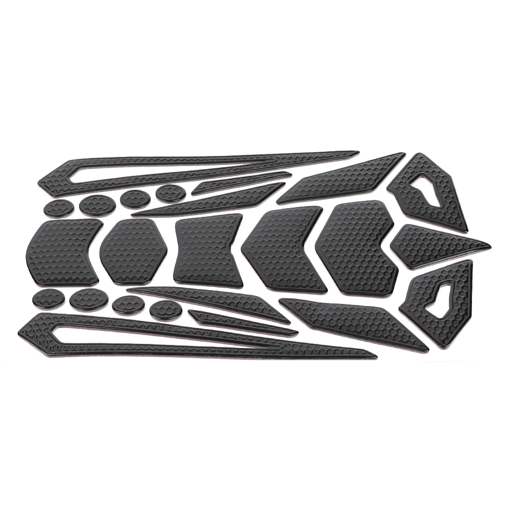 Schwarzer Motorradtank-gummiaufkleber, Kraftstoff-/ölschutzaufkleber, Fischgrätenmuster