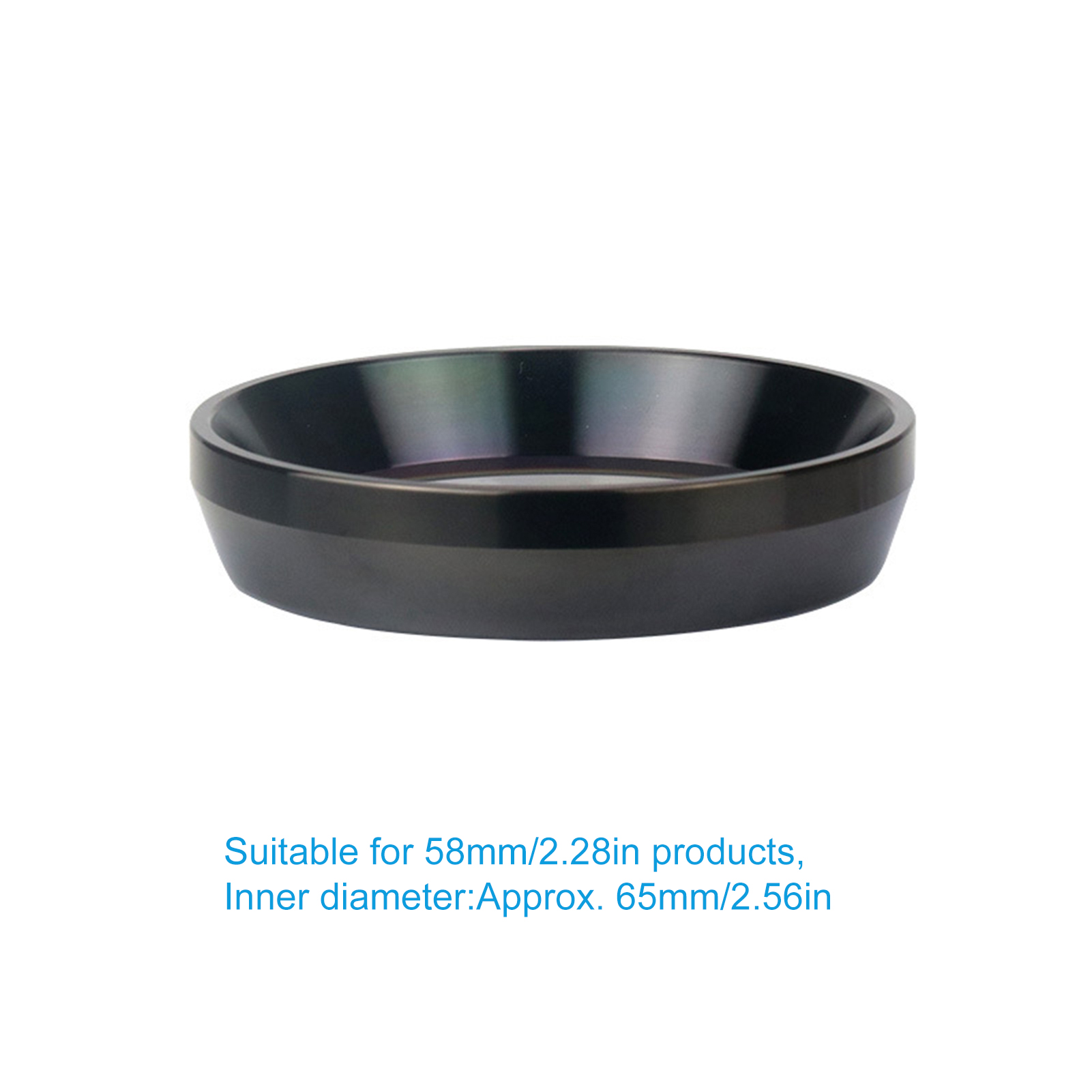 Spritzschutzring Für Kaffee, 51/58 Mm Regenbogen-edelstahl-ausgabering, Universeller Siebträger, 58 Mm Matte Schwarze Außenversion