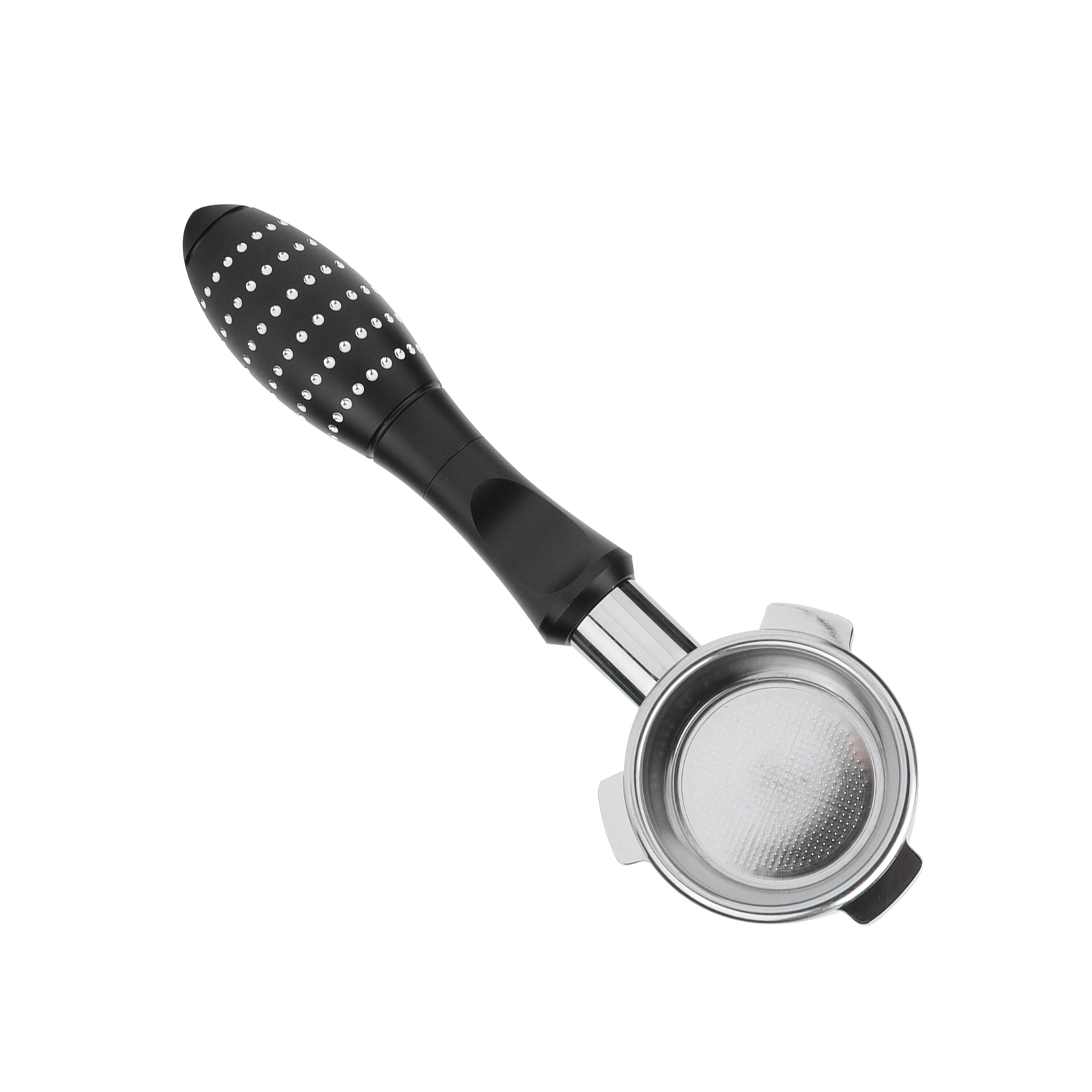 Bodenloser 54-mm-filterhalter Für Breville-kaffeemaschinen, Dreiohrig, Edelstahllegierung, Glänzend Schwarz