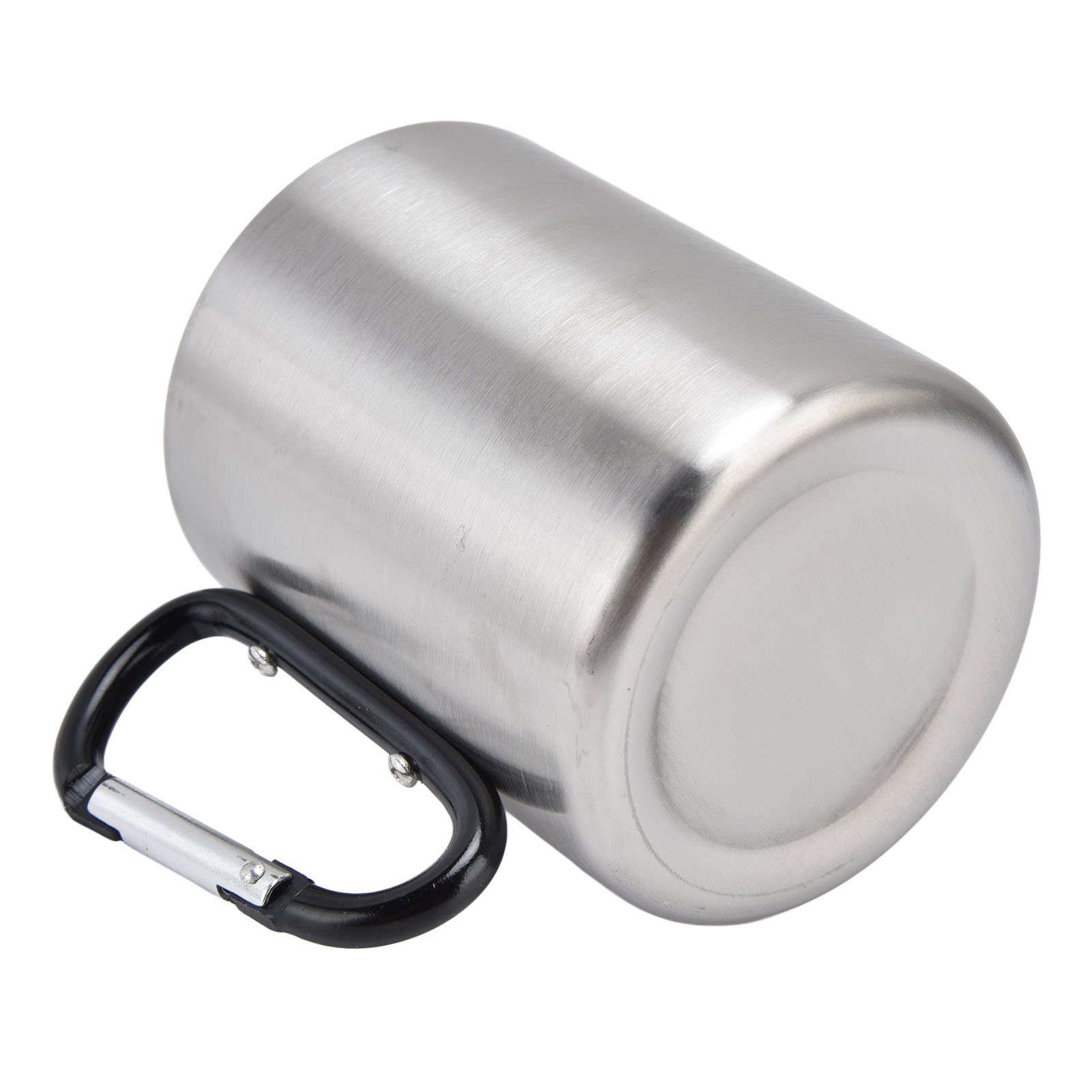Outdoor-reisebecher, Edelstahl 304, Faltbar, Mit Griff, Tragbarer Kaffeebecher, 360 Ml, Schwarz
