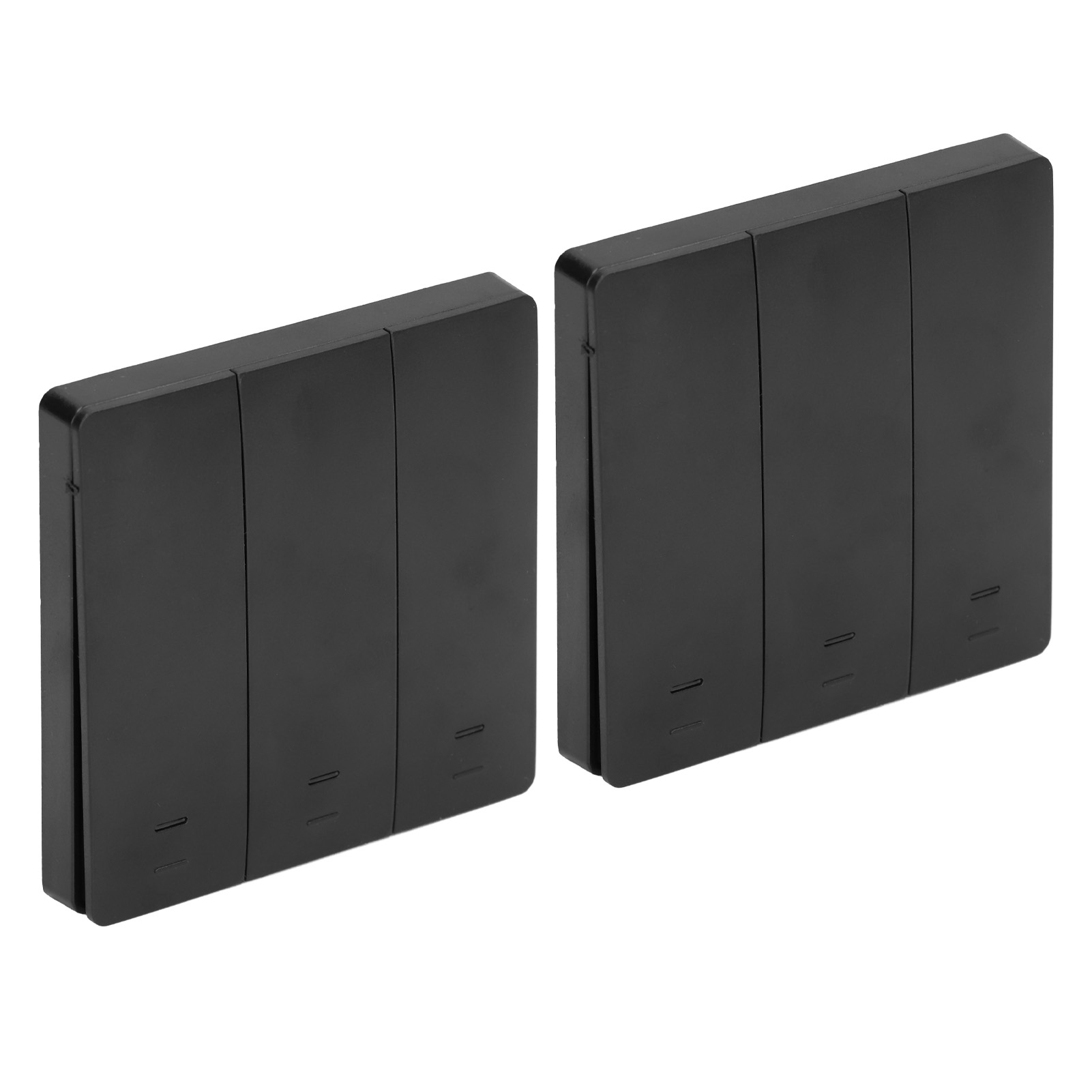 Tuya Wlan-smart-wandschalter 100–230 V, Ein-draht-doppelsteuerung, Wipp-fernbedienung, Kompatibel Mit Alexa Und Siri, Sprachsteuerung, 3-wege-doppelsteuerung, Schwarz, Ce-zertifiziert