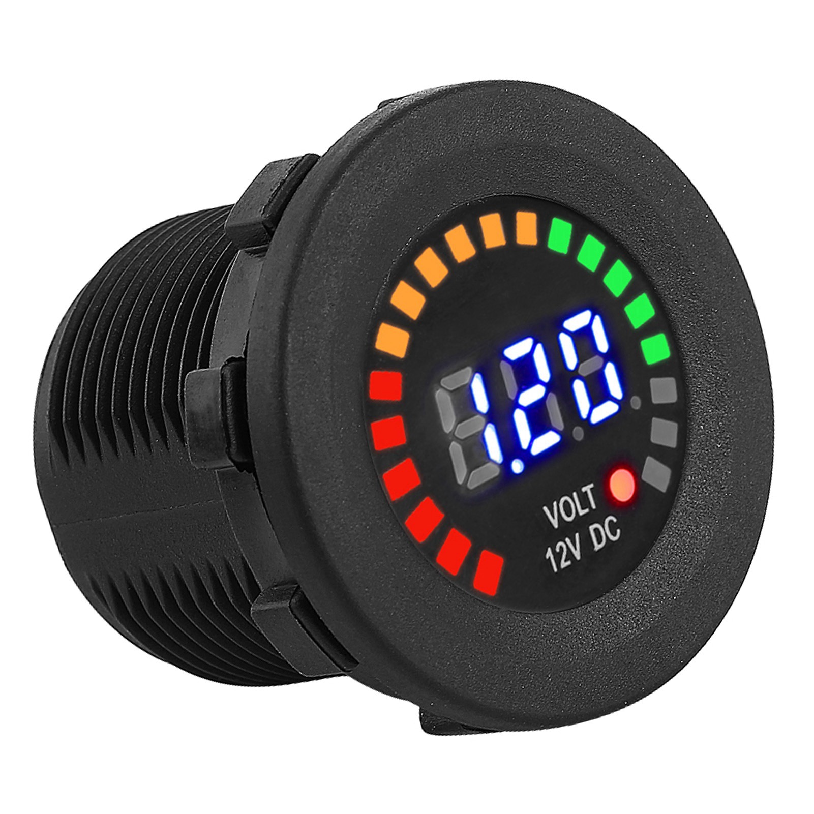 12v Motorrad-auto-led-digital-voltmeter, Wasserdicht, Spannungsanzeige, Schwarz, Neu