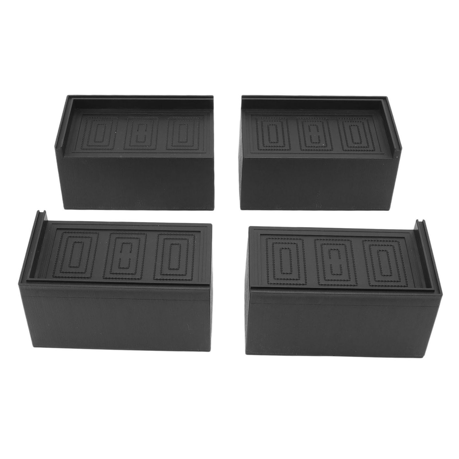 Schwarze Möbelfüße, 7,6 Cm Breite Rechteckige Gummipads, Möbelfußmatten Für Zuhause