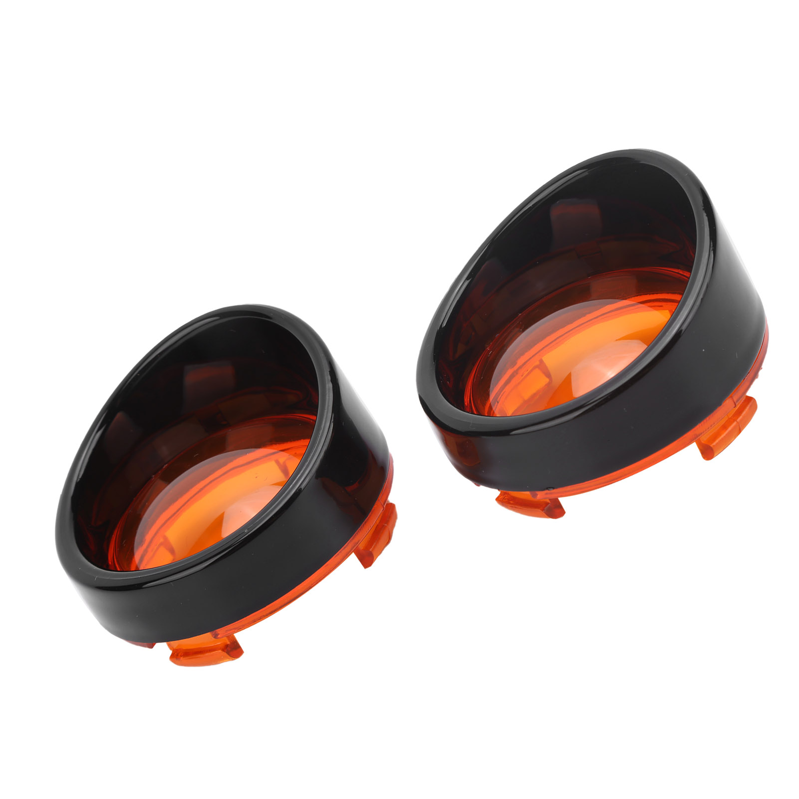 2-teilige Blinkerabdeckung Für Motorräder, Schutz Der Lichtdurchlässigkeit, Schwarz/orange