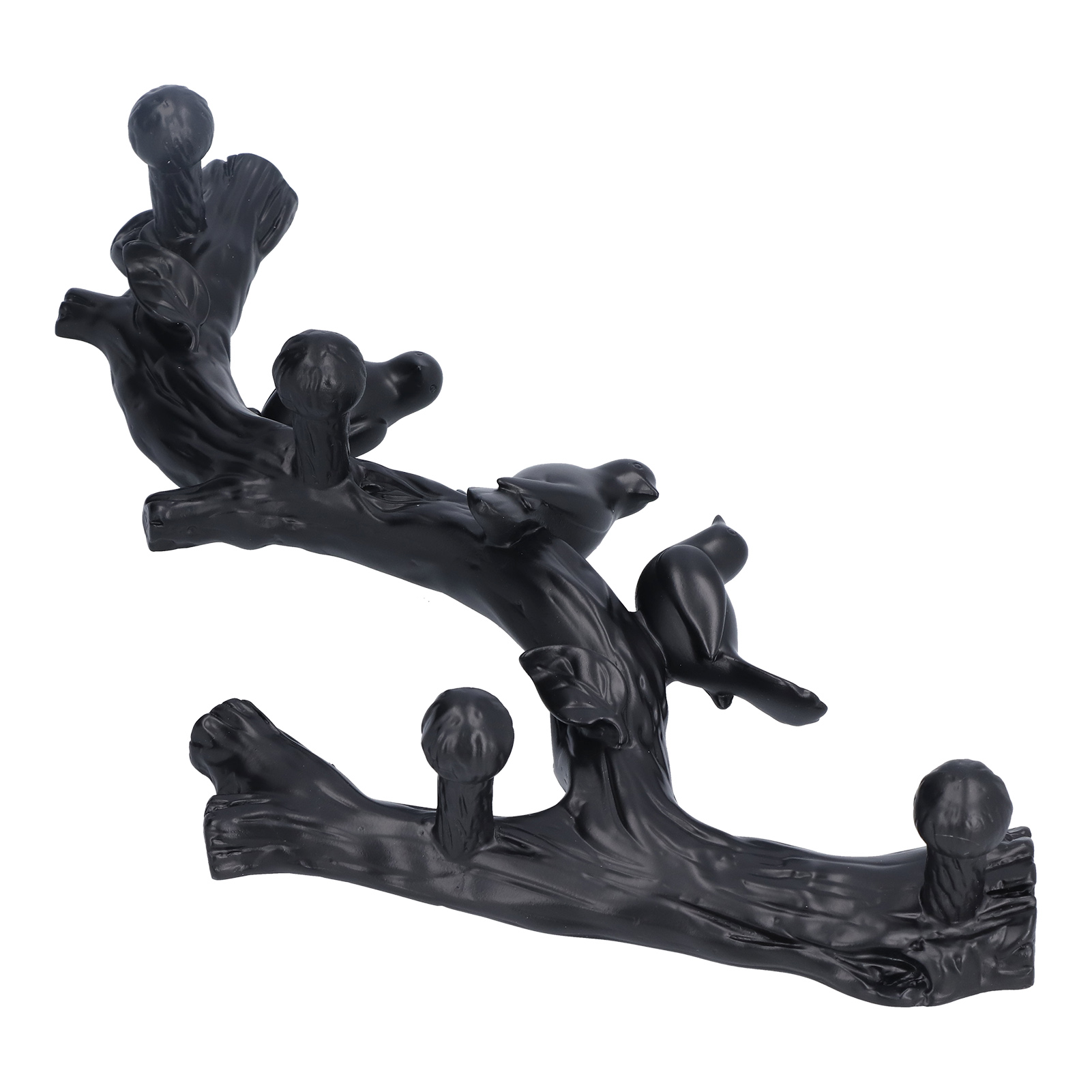 3d-vogel-wandbehang-set, Kleiderhaken Ohne Bohren Für Den Eingangsbereich, Kreative Wanddekoration, Schwarz (nx0181c), Mittlere Größe 38 Cm