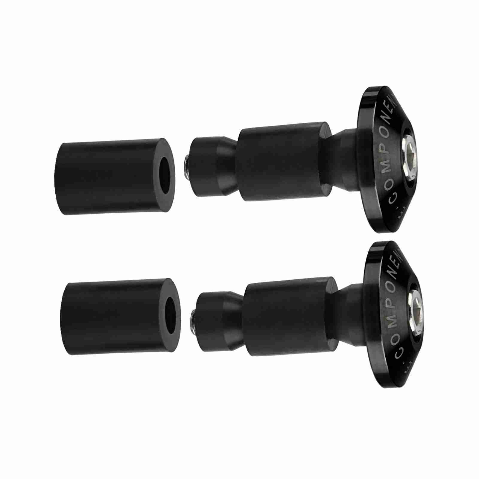 22 Mm (7/8 Zoll) Motorrad-lenkerendgriffe, Schwarze Schutzkappen Für Offroad-atv-rennen