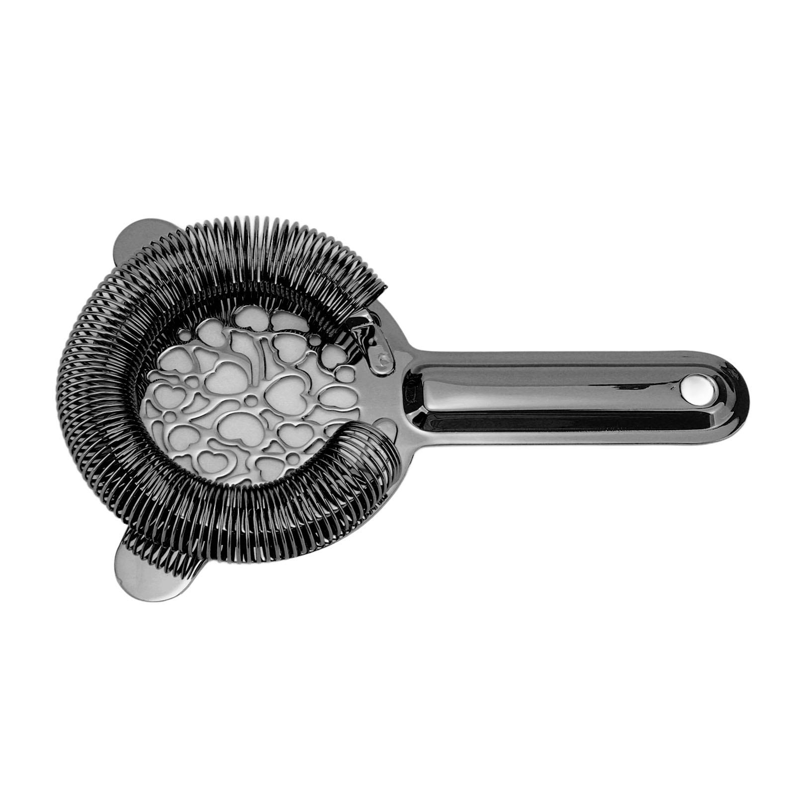 Schwarzes Edelstahl-sieb, Europäischer Eisfilter, Cocktailsieb, Teelöffel, Eissieb, Barutensil.