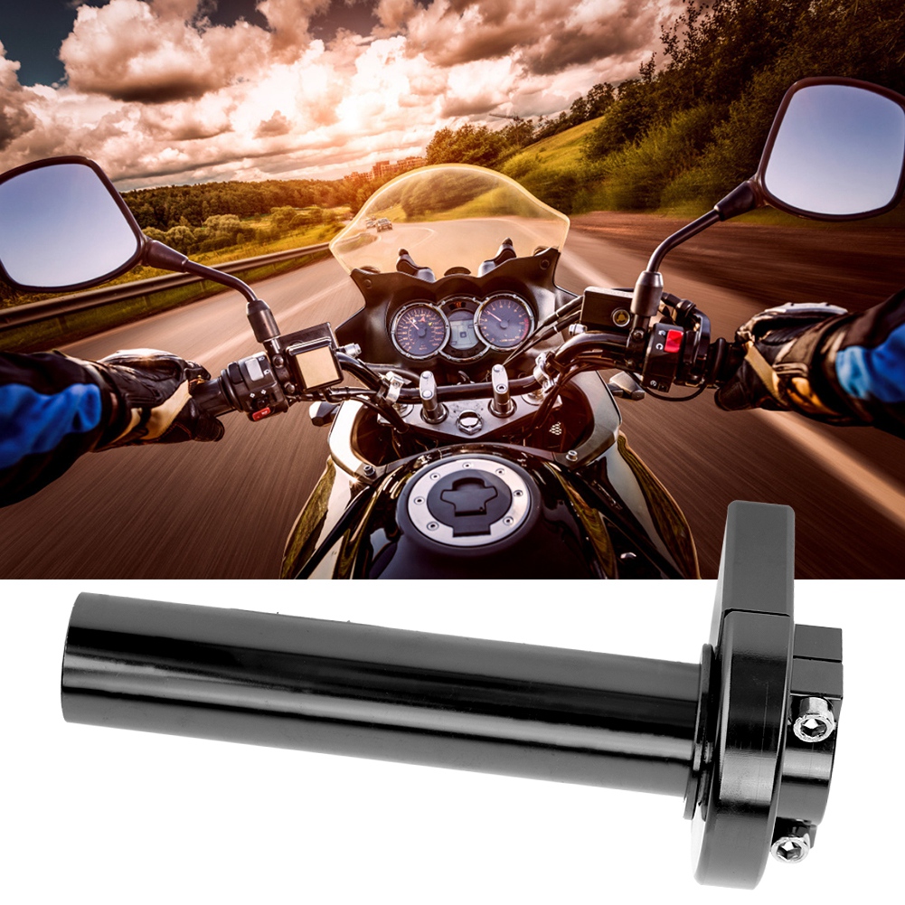 22 Mm Aluminium-schnellgasgriff Für Custom-motorradlenker, Schwarz.