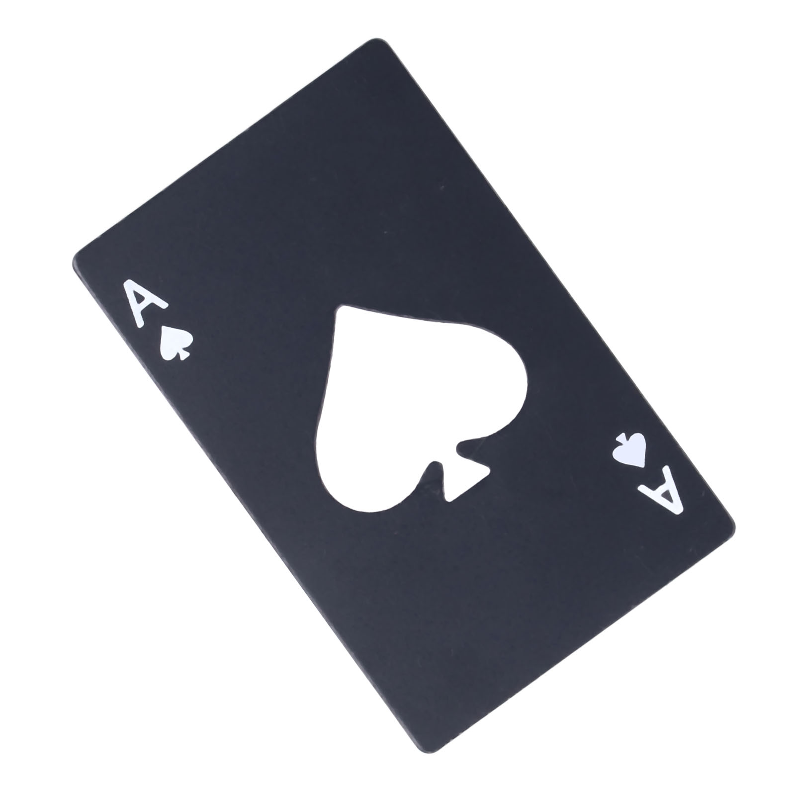 Kreativer Flaschenöffner In Form Einer Spielkarte, Edelstahl, Schwarzer Bierflaschenöffner