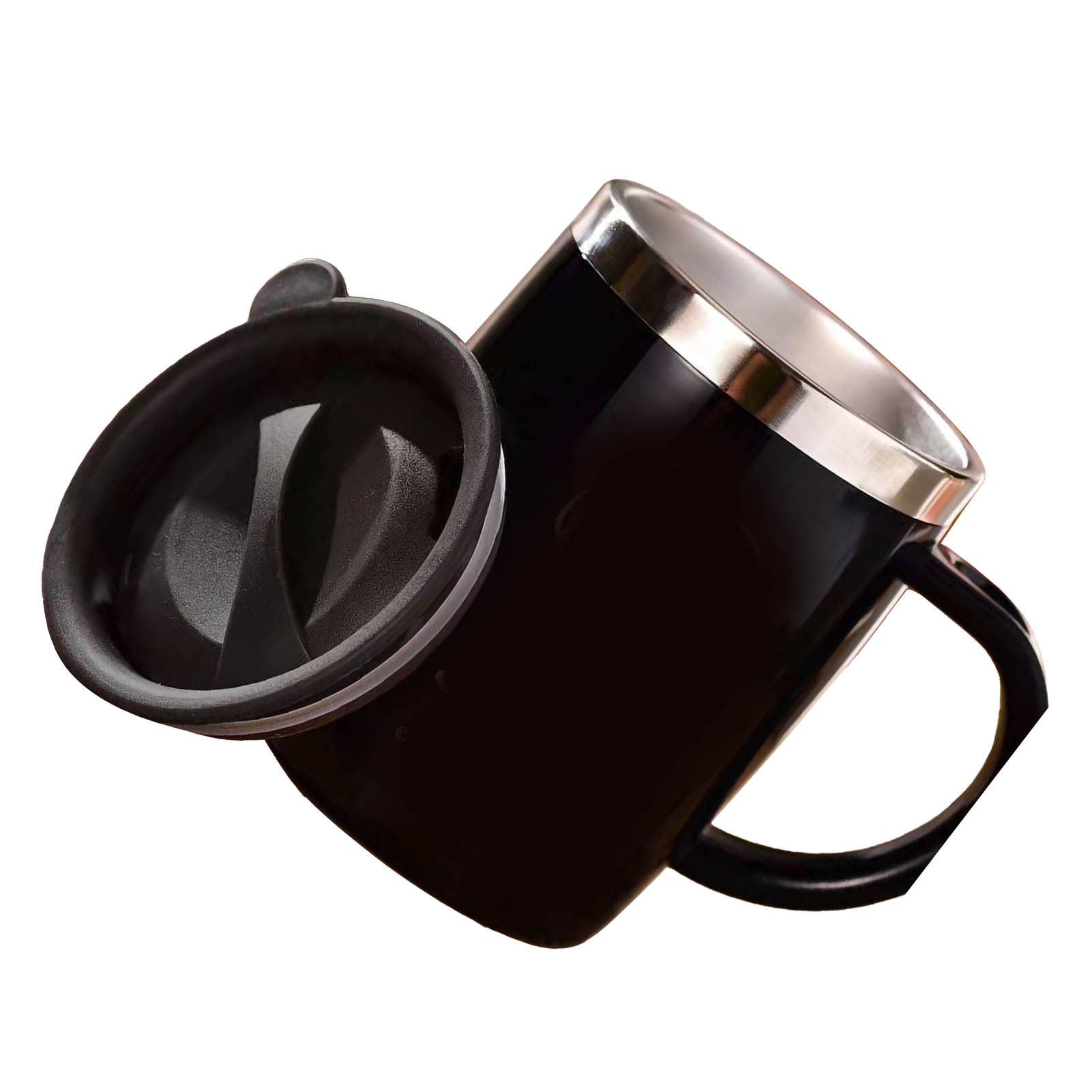 Authentischer Snoopy-kaffeebecher, Edelstahl 304, Mit Deckel, 420 Ml, Schwarz, Geeignet Fürs Büro, Teezubereitung, Kreatives Design