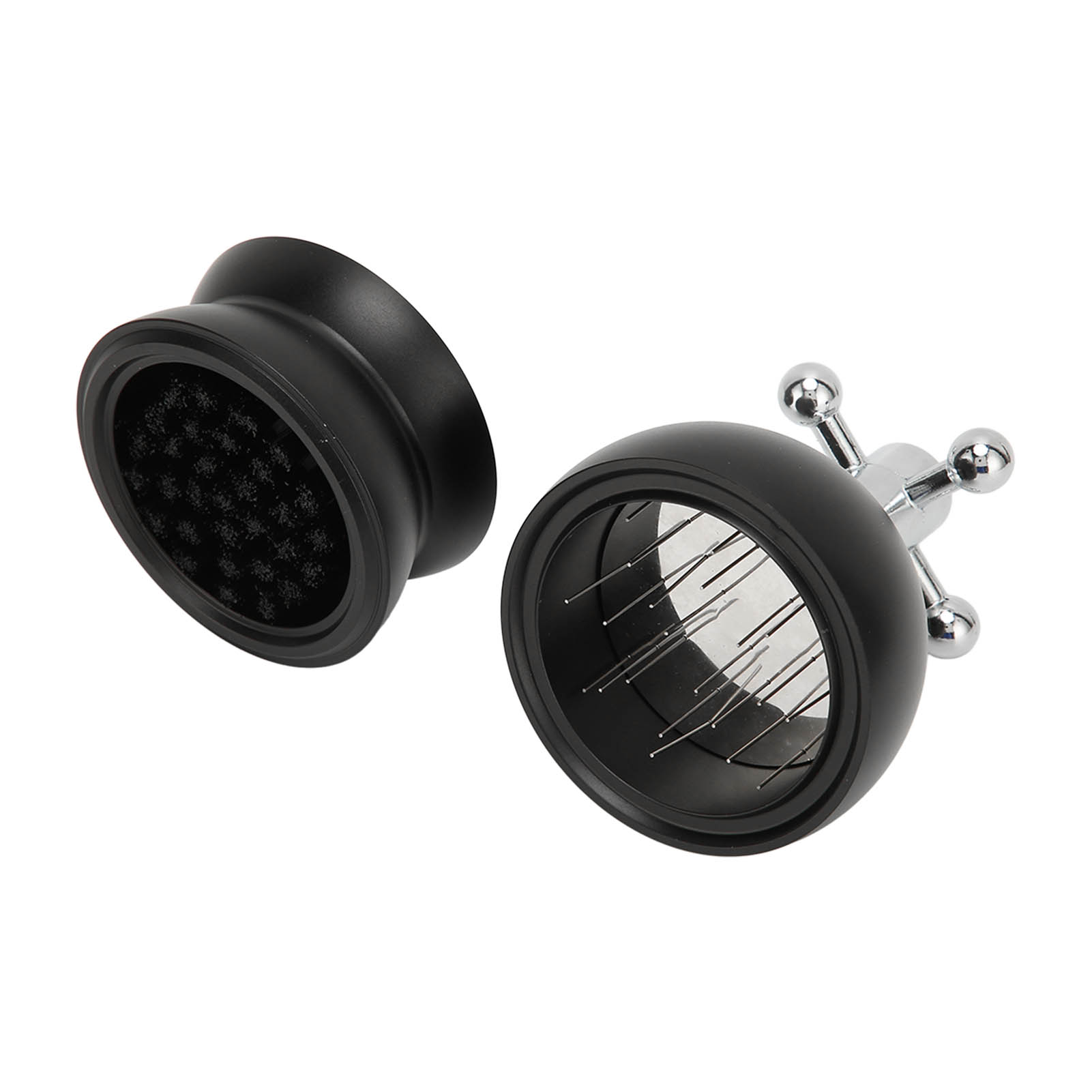 [mit Ständer] Kaffeepulverspender Für Die Nördliche Hemisphäre, Doppelt Gelagert, Höhenverstellbar, Klumpenlösende Rotation, Schwarz, 53 Mm