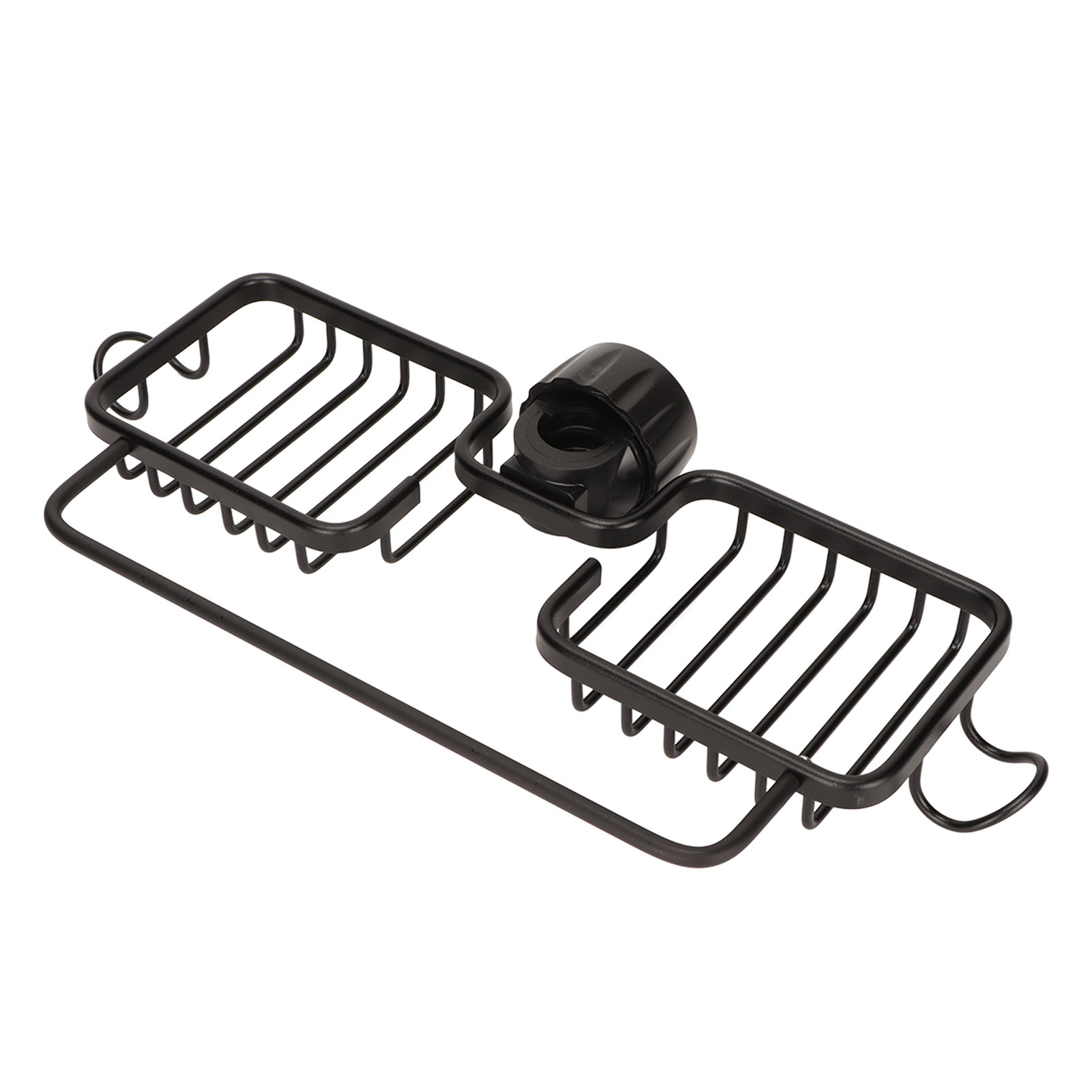 Doppelseitiger Handtuchhalter Mit Ablage Für Wasserhahn, Schwarz