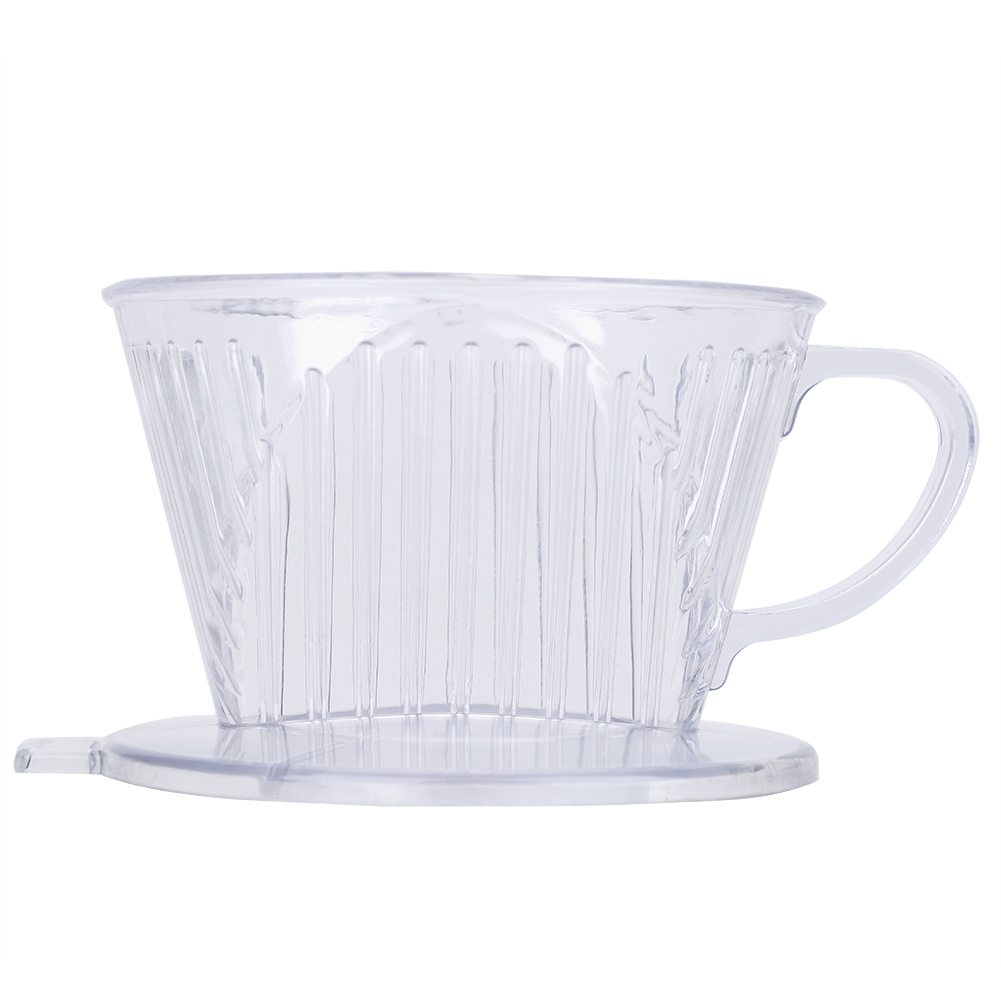 Kegelförmiger Kaffeemaschinenfilterbecher, Wiederverwendbarer Pour-over-servierbecher (transparent, Größe S)