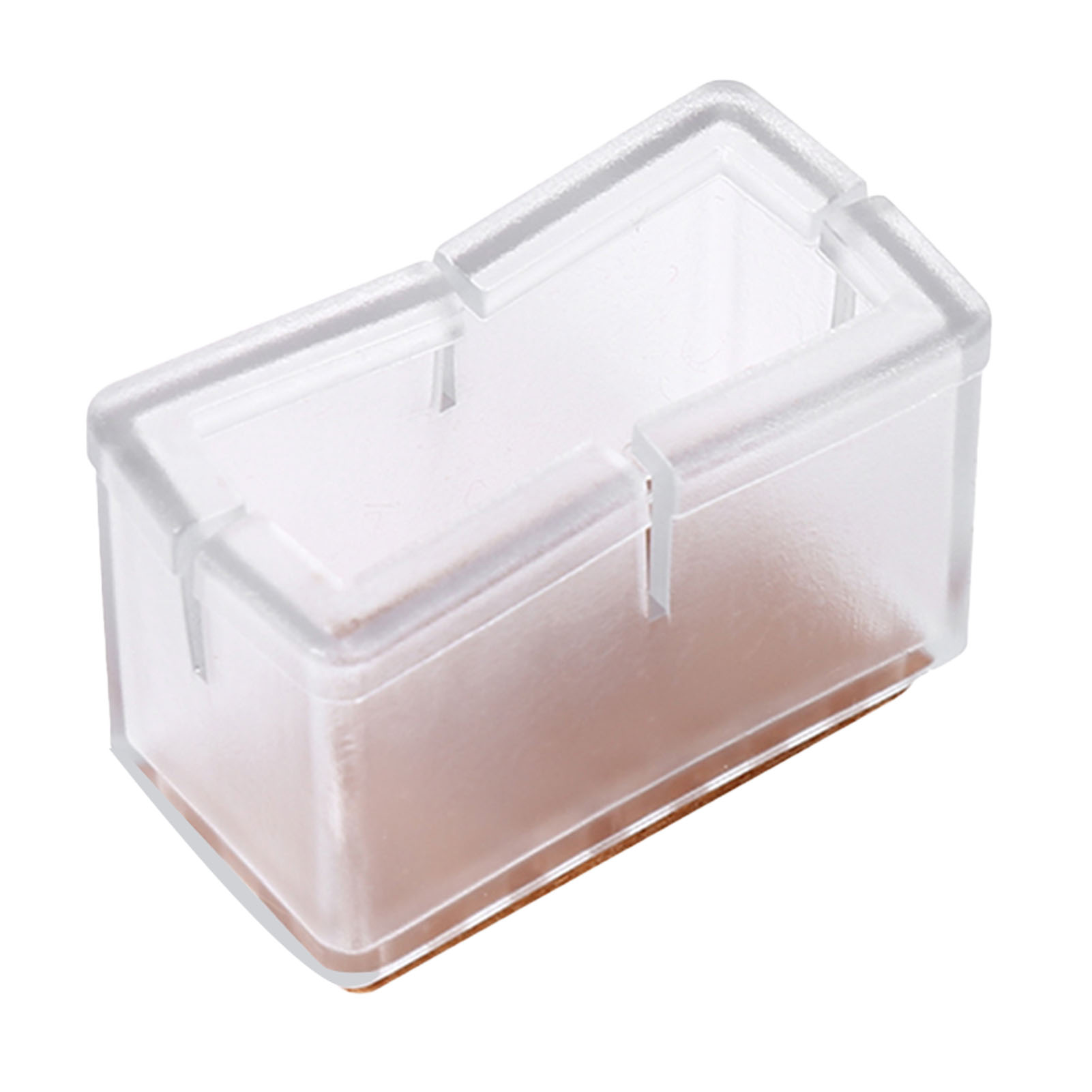 8-teiliges Set Stuhlbeinschutz, Rechteckiger Möbelbeinschutz Mit Gummisohle (transparent)
