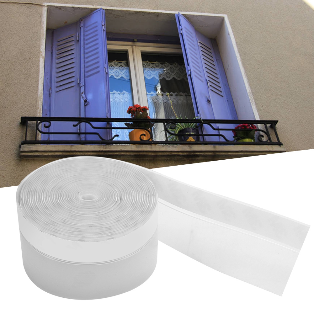5 M Transparenter, Selbstklebender Tür- Und Fenster-schalldämm- Und Staubschutzdichtungsstreifen (45 Mm)