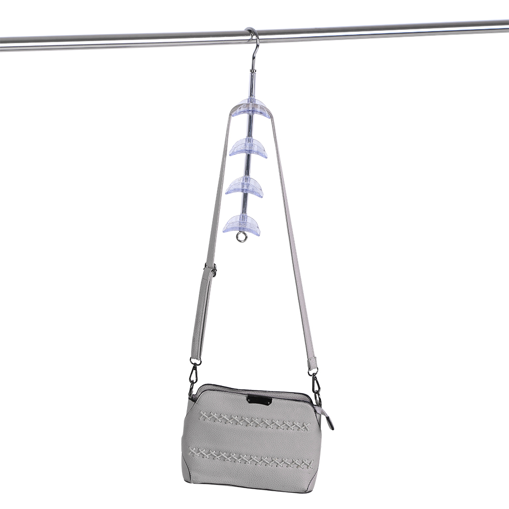 Drehbarer Handtaschenhalter, Taschenaufhänger, Hängeregal, Aufbewahrungsorganizer, Transparent