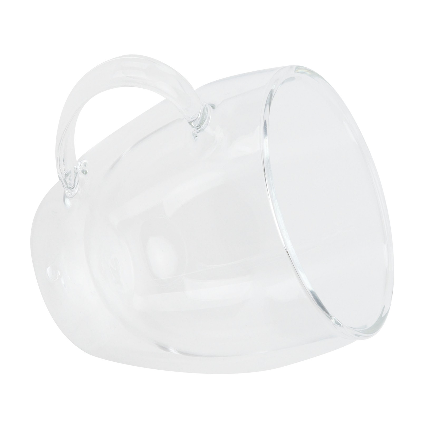 Glasbecher Mit Henkel, Transparent, Doppelwandig, Hitzebeständig, Für Kaffee, Milch, Tee, Getränke, 250 Ml