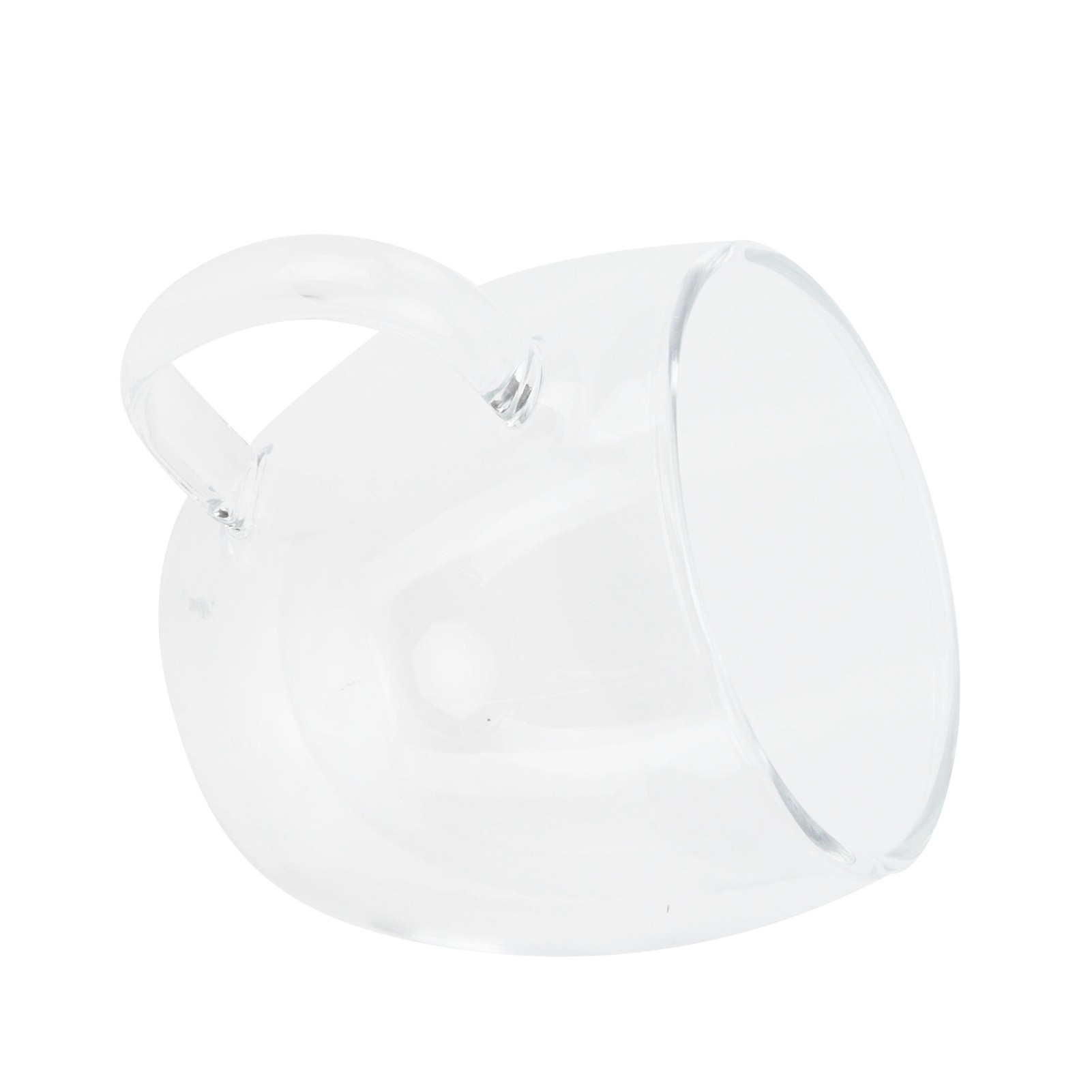 Glasbecher Mit Henkel, Transparent, Doppelwandig, Hitzebeständig, Für Kaffee, Milch, Tee, Getränke, 150 Ml