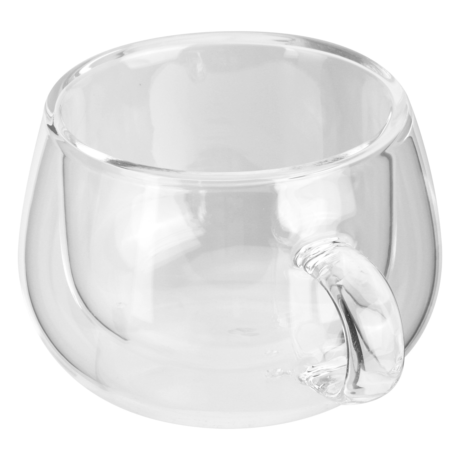 150 Ml Doppelwandiger Glasbecher Mit Henkel, Transparenter Kaffeebecher Für Zuhause, Küche, Geburtstag