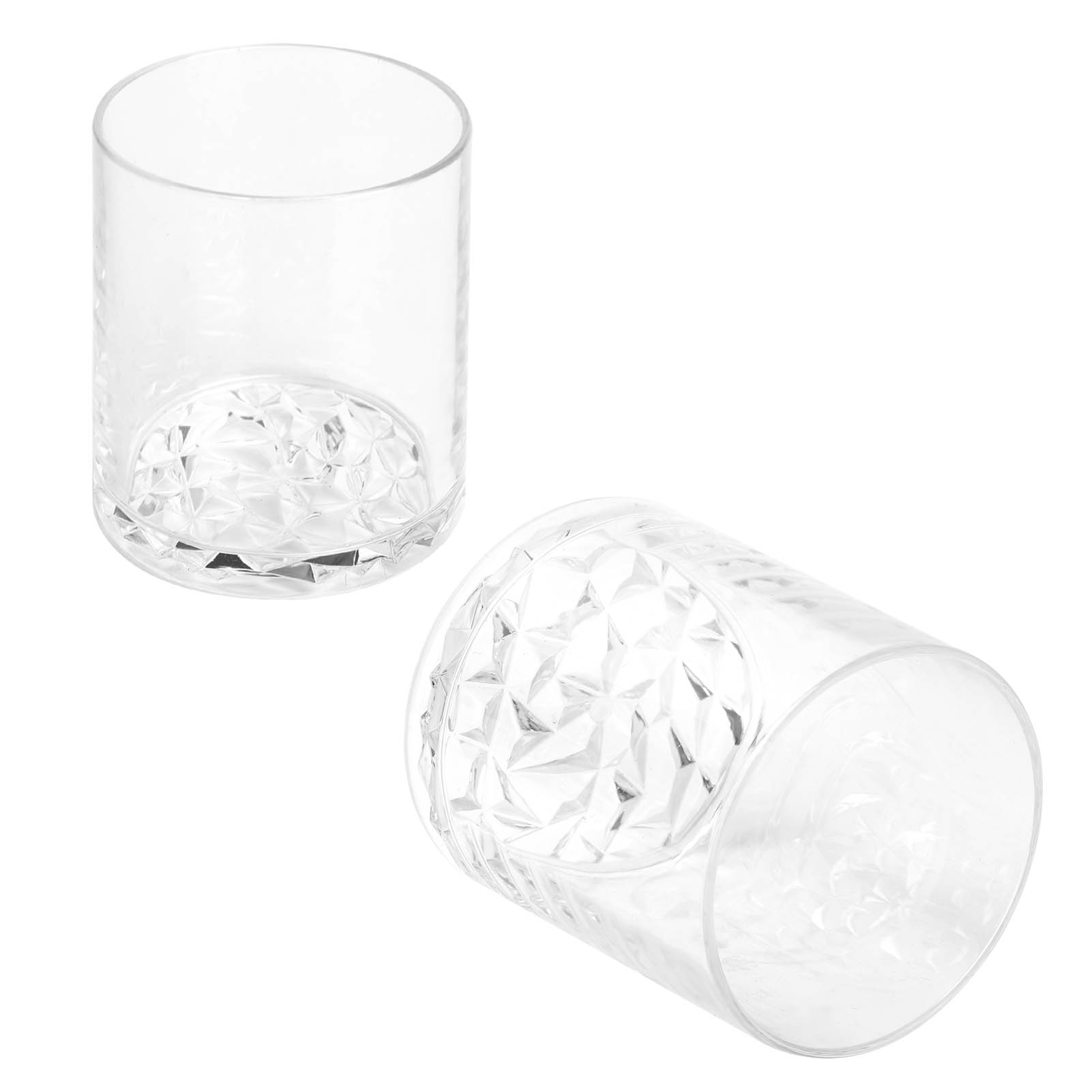 Runder Weinbecher Mit Rautenförmigem Boden, Wiederverwendbarer Tee-, Saft- Und Milchbecher Für Die Hausbar Oder Den Clubgebrauch (transparent)