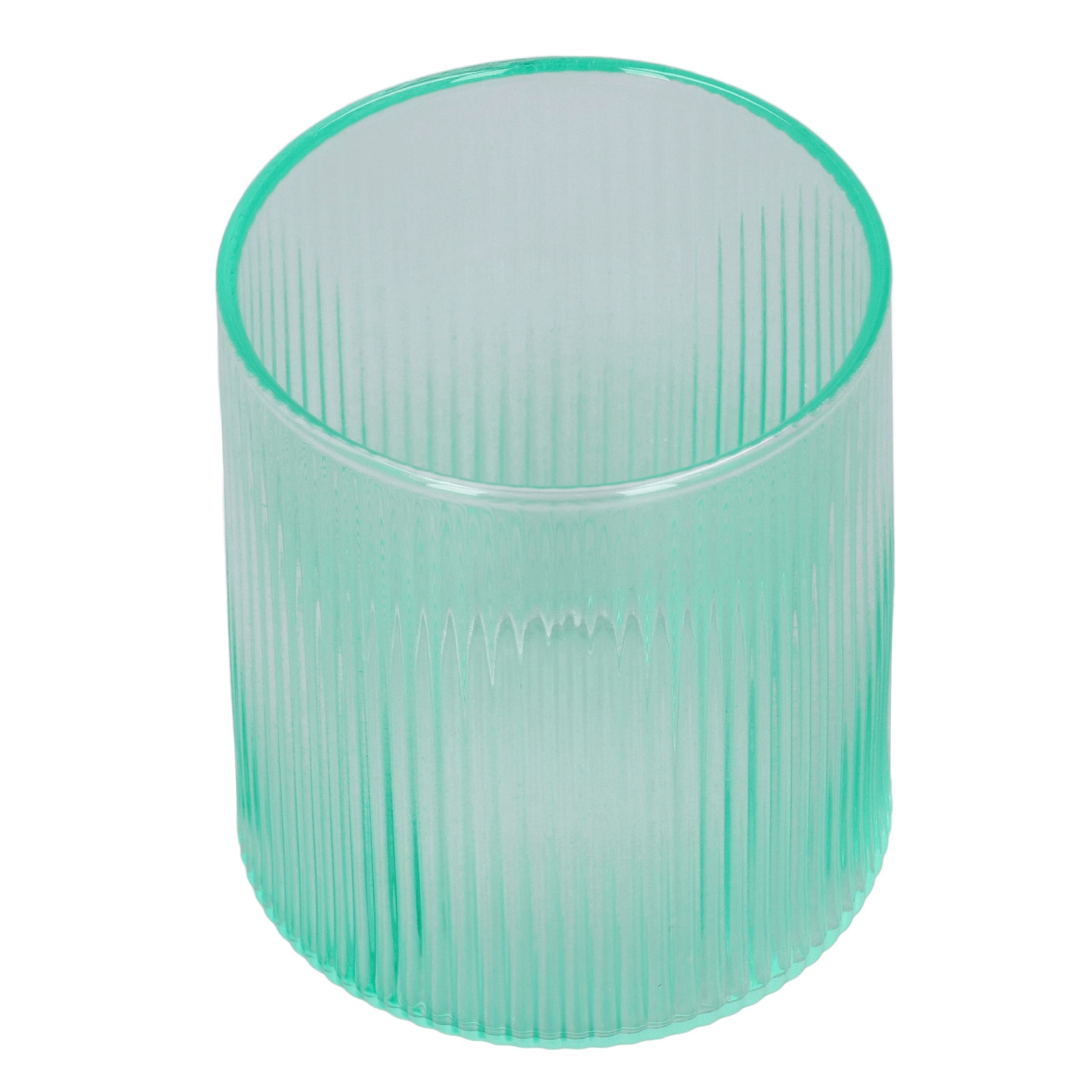 Japanisches Klarglas Mit Vertikalen Farbverlaufsmustern, Kreativer Ins-becher, Für Kaffee, Milch, Saft, Tee, Wasser, Aufrecht Stehendes, Gestreiftes Glas, Handgefertigt, Grün