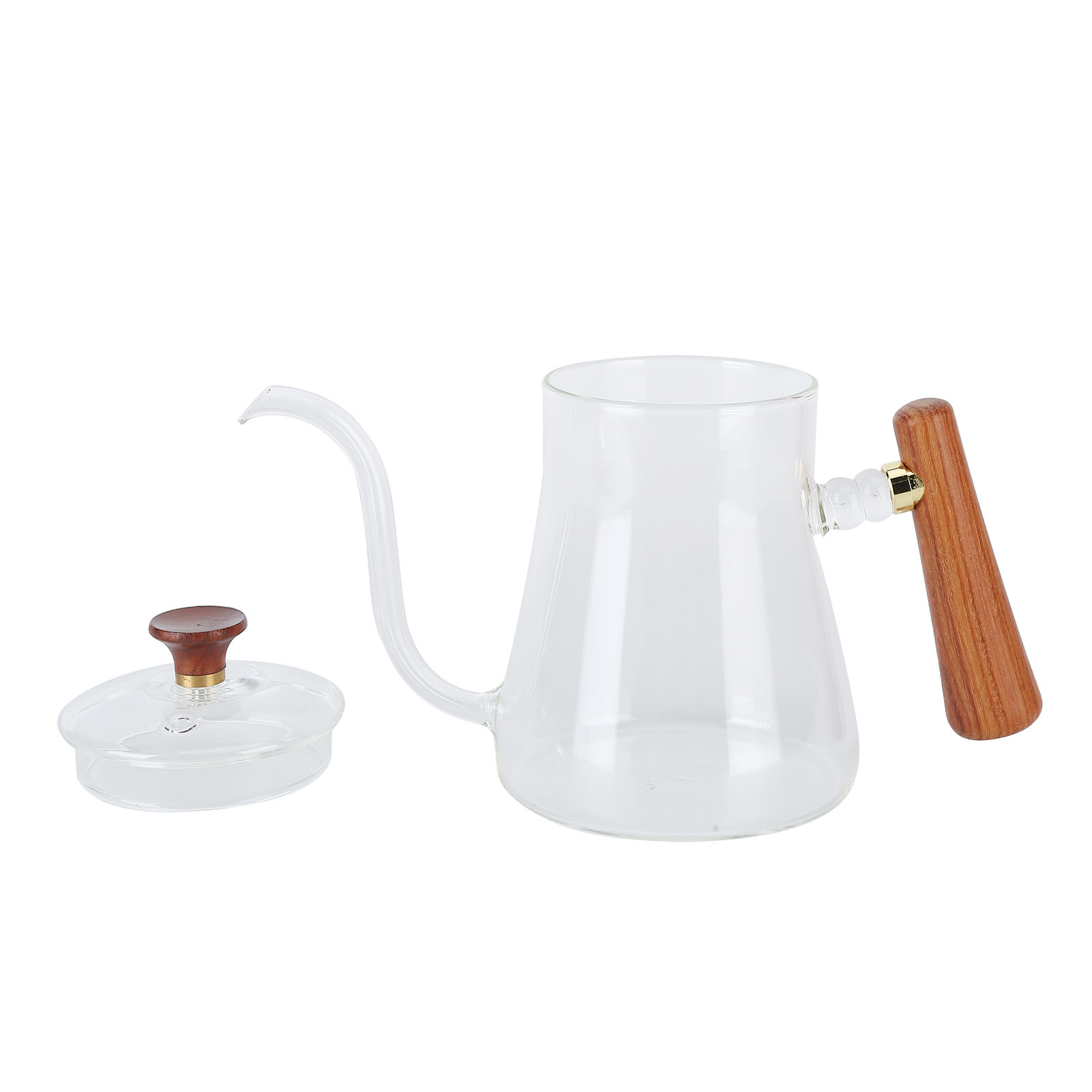 600-ml-glaskaffeekanne Mit Langem Ausguss Und Gebogenem, Transparentem Schwanenhals, Ideal Für Filterkaffee Und Tee