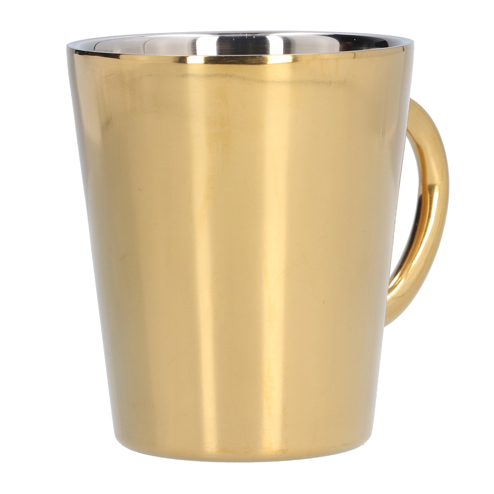300 Ml Edelstahl-isolierbecher, Goldfarben, Mit Henkel, Ideal Für Heiße Und Kalte Getränke