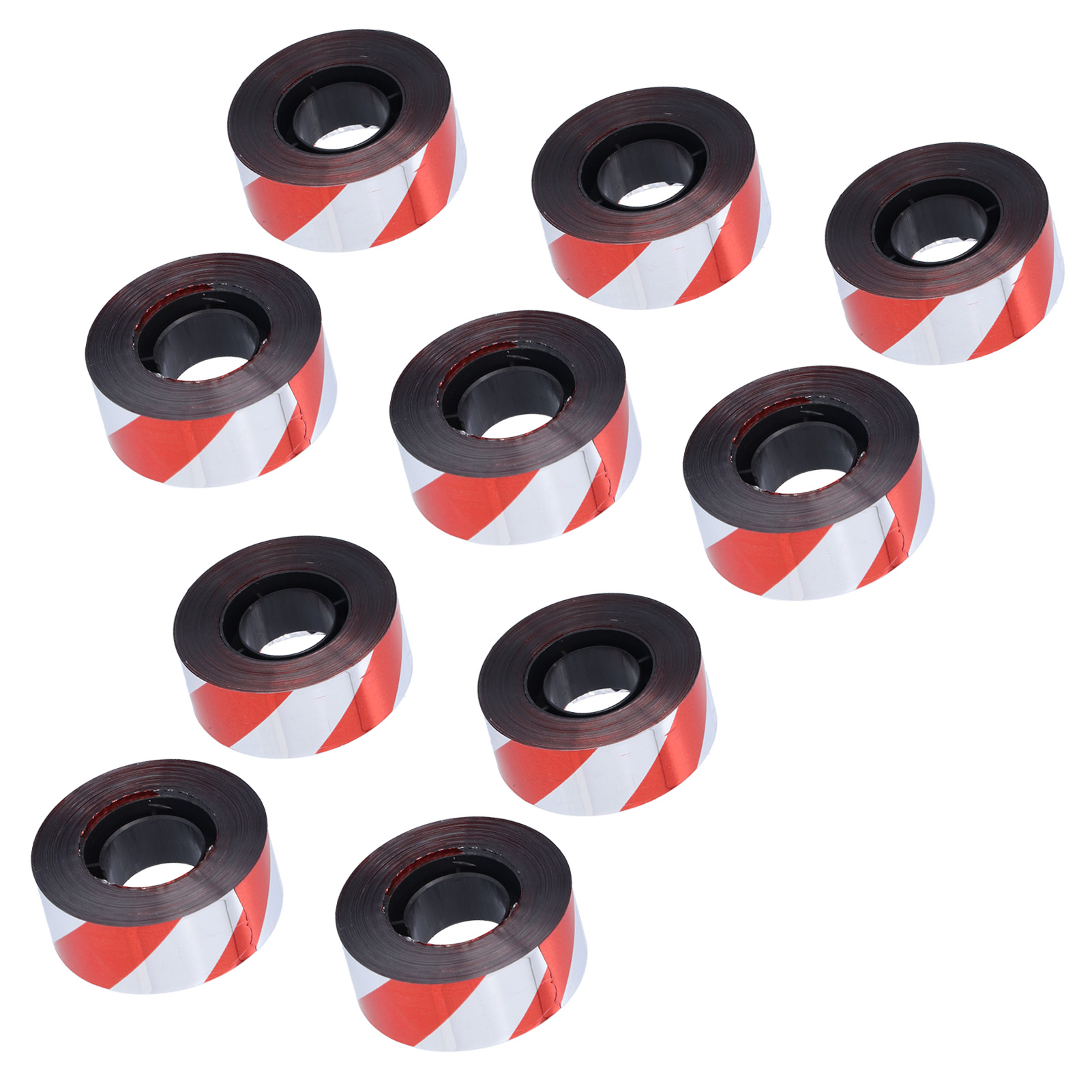 10 Stück 2,5 Cm X 60 M Reflektierendes Vogelabwehrband, Doppelseitig, Rot/silber, Für Obstgärten